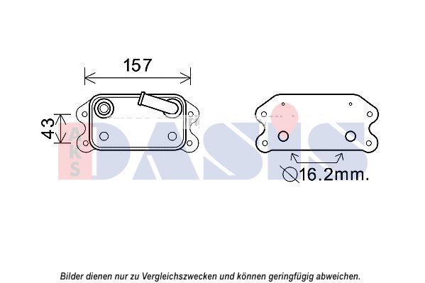 AKS DASIS Eļļas radiators, Motoreļļa 226008N